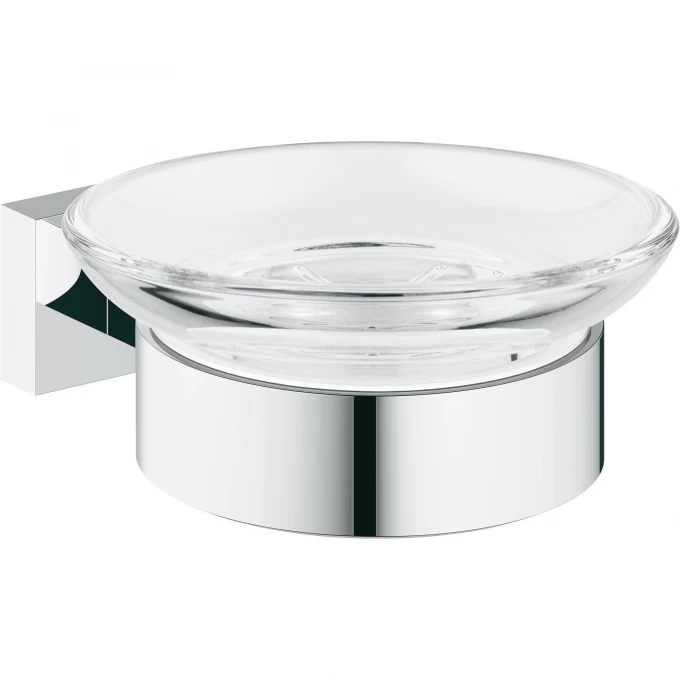 Мыльница с держателем GROHE ESSENTIALS CUBE, хром () 40754001 Мыльница с держателем GROHE ESSENTIALS CUBE, хром () 40754001
