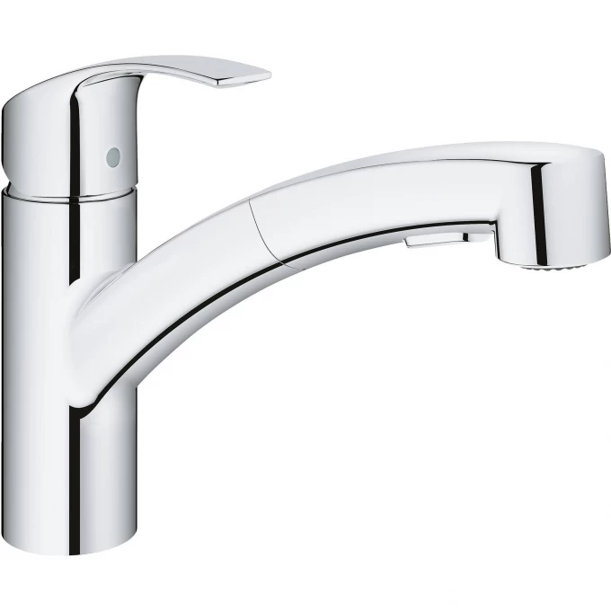 Смеситель для кухни GROHE EUROSMART NEW с выдвижным изливом, низкий излив, хром 30305000 Смеситель для кухни GROHE EUROSMART NEW с выдвижным изливом, низкий излив, хром 30305000
