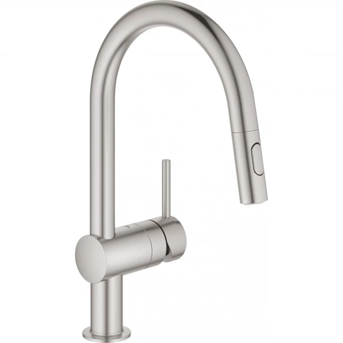 Смеситель для кухни GROHE MINTA с выдвижным изливом, суперсталь () 32321DC2 Смеситель для кухни GROHE MINTA с выдвижным изливом, суперсталь () 32321DC2