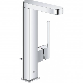 Смеситель однорычажный для раковины GROHE PLUS со сливным гарнитуром, поворотный излив, L-Size (23851003)