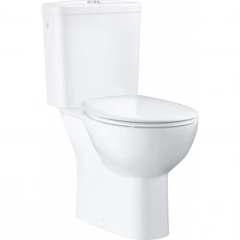 Унитаз напольный GROHE BAU CERAMIC со смывным бачком и сиденьем (выпуск в пол или стену), альпин-белый